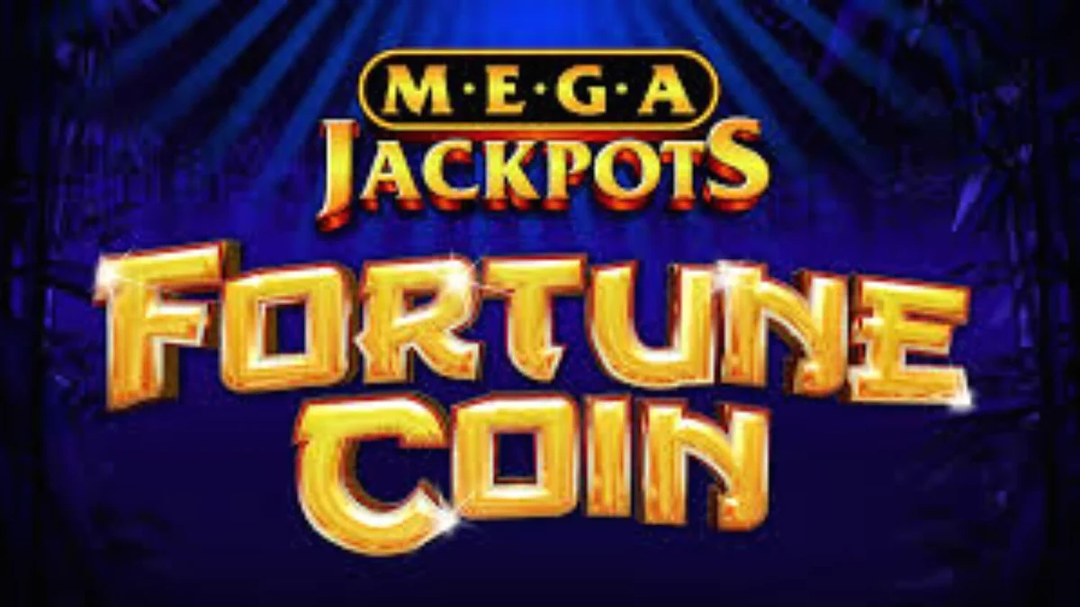 Tampilan visual slot Fortune Coin Mega Jackpot dengan simbol koin emas dan naga.